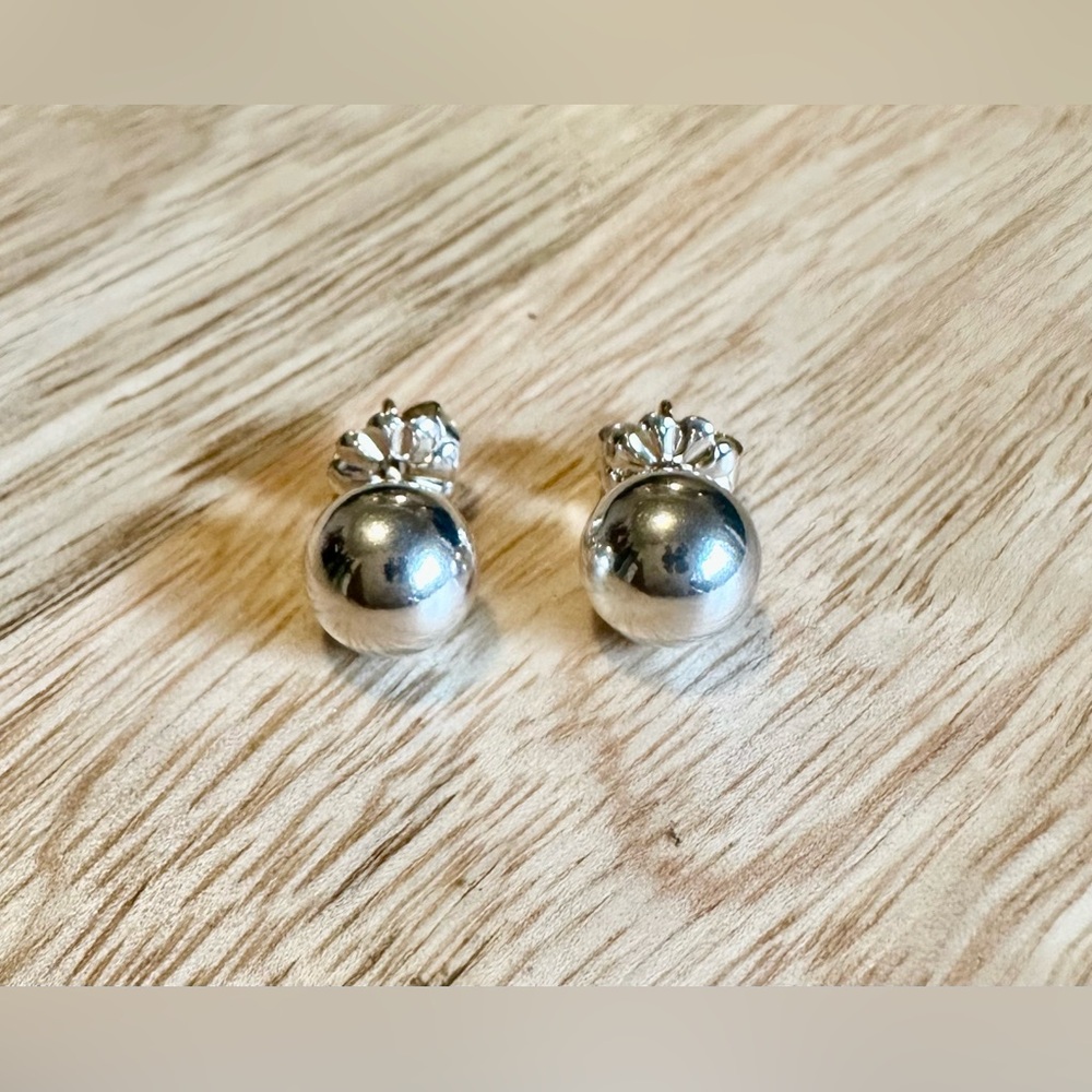 Tiffany & Co. Hardware .925 Silver Ball Earrings
